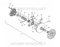 EMBRAYAGE DE TRANSMISSION ASSEMBLY 500 EFI / 0930674 AND  500 EFI SKS / 0930574 (4922962296023A)