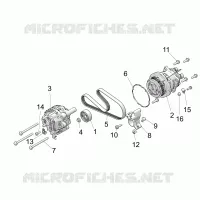 ENGINE, ALTERNATEUR AND COMPRESSOR