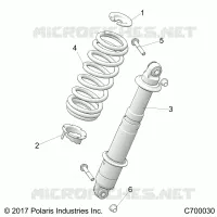 SUSPENSION, REAR SUPPORT AMORTISSEUR 