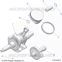 ENGINE, VILEBREQUIN, PISTON AND BALANCE SHAFT