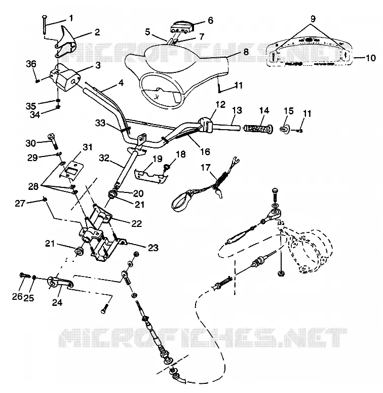 DIRECTION GUIDON SL 900 B974091 and SL 1050 B974090 (4940974097A013)