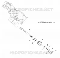 SYSTÈME DE TRANSMISSION, PONT PRINCIPAL OUTPUT SHAFT