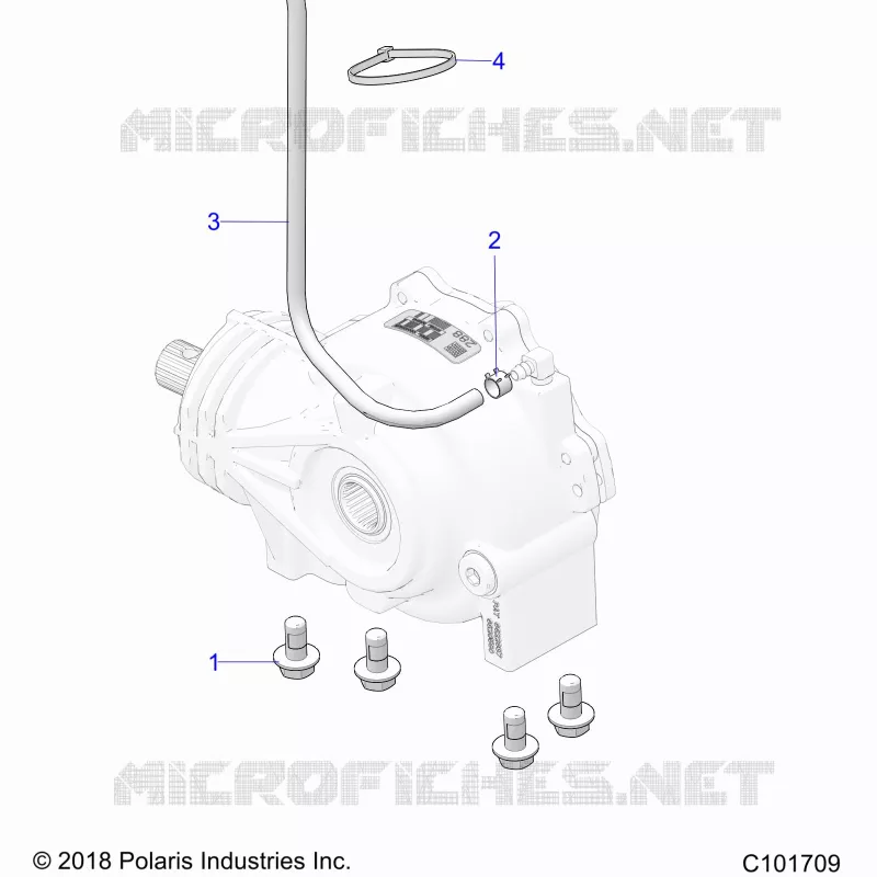 SYSTÃˆME DE TRANSMISSION, GEARCASE MOUNTING, FRONT