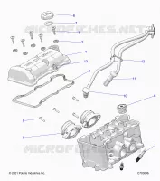 ENGINE, THROTTLE BODY AND COUVERCLE SOUPAPE