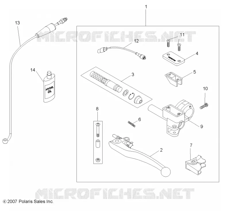 MOTEUR, LEVIER D'EMBRAYAGE and MAITRE CYLINDRE
