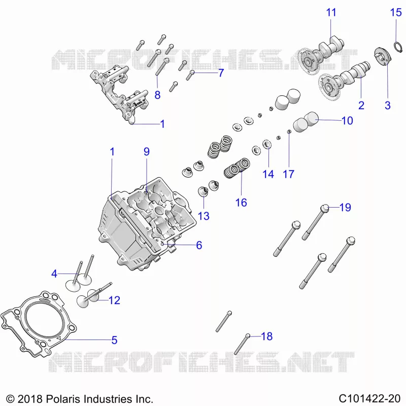 ENGINE, CULASSE, CAMS AND VALVES