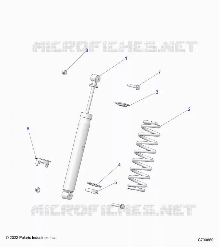SUSPENSION, REAR SUPPORT AMORTISSEUR 