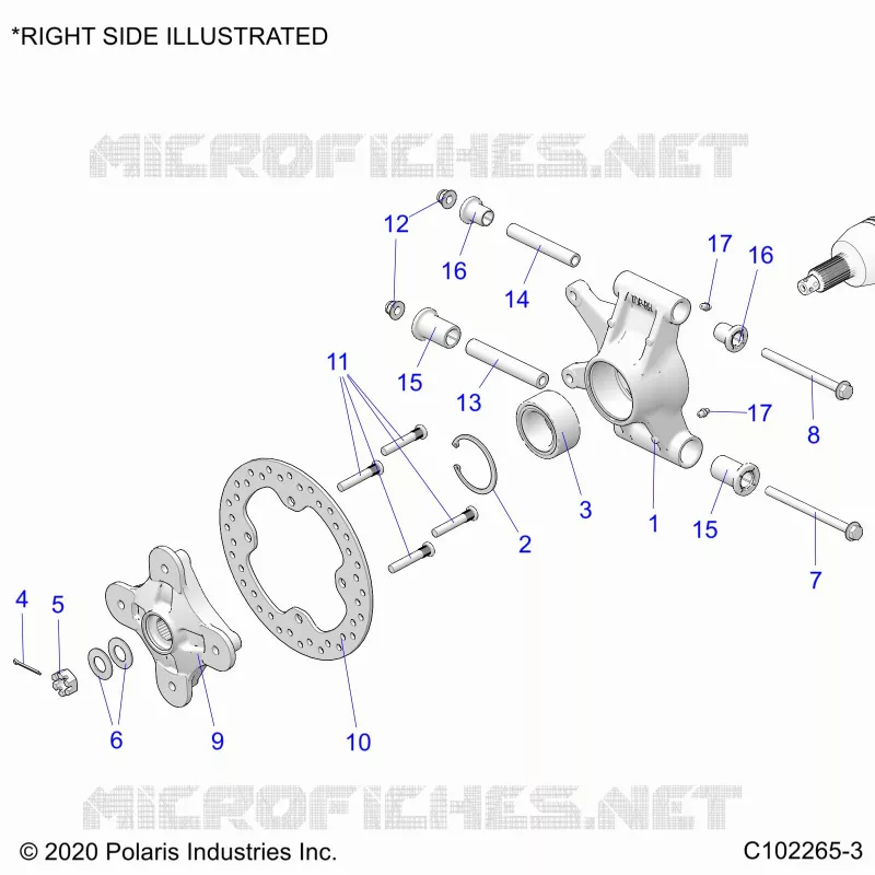 SUSPENSION ARRIERE HUBS, CARRIER AND BRAKE DISC