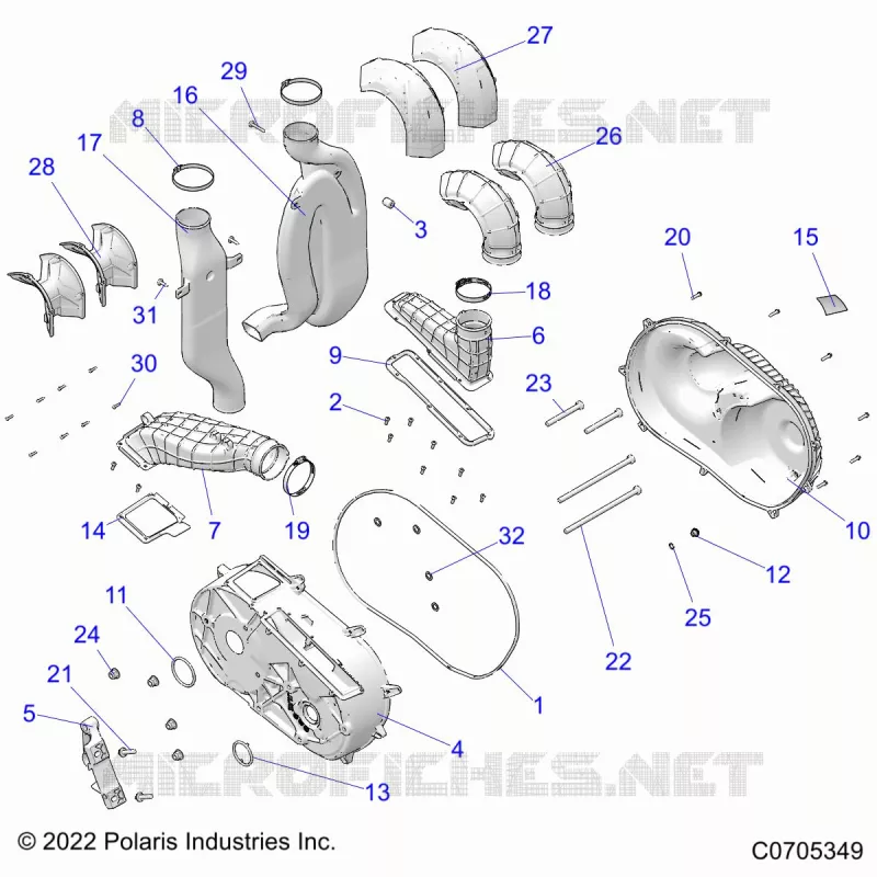 SYSTÃˆME DE TRANSMISSION, CLUTCH COVER AND DUCTING