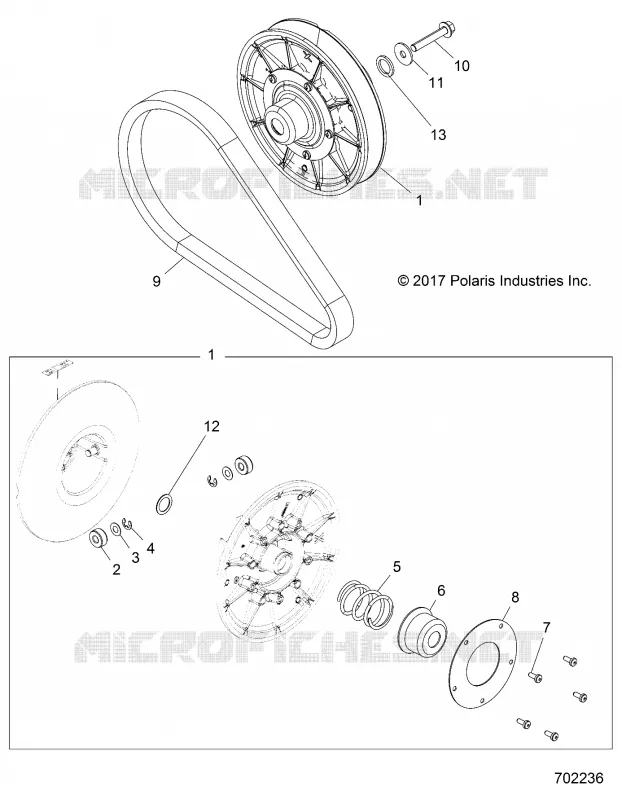 SYSTEME DE TRANSMISSION, SECONDARY CLUTCH