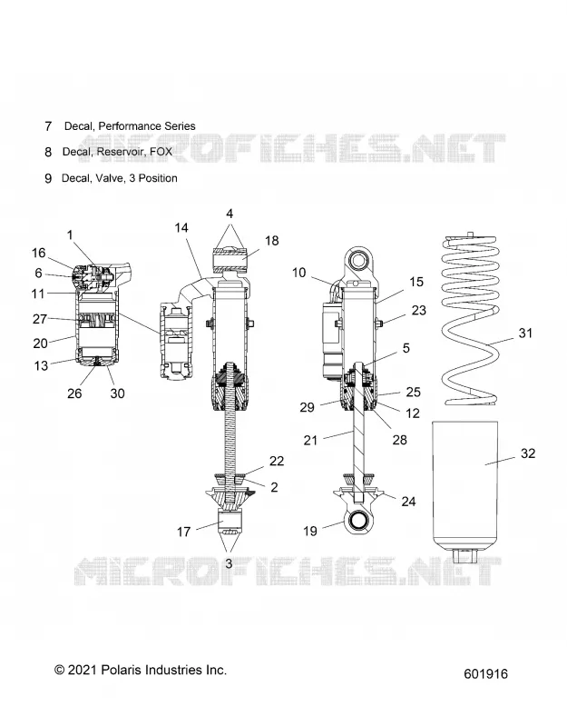 SUSPENSION, AMORTISSEUR AVANT TRACK