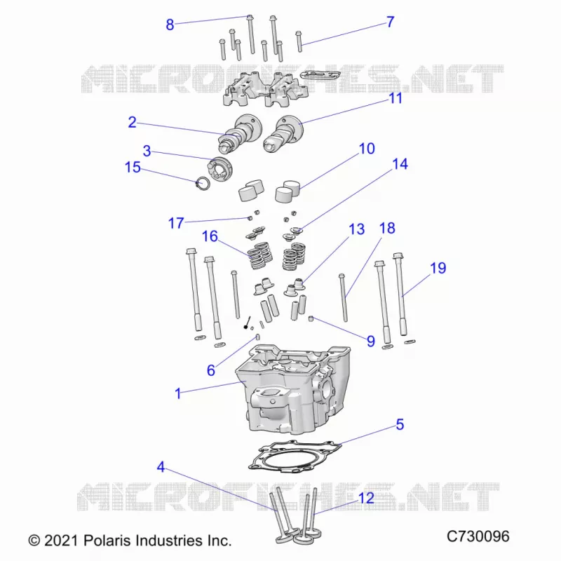 ENGINE, CULASSE, CAMS AND VALVES