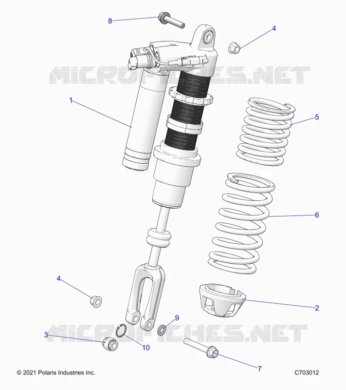 SUSPENSION, AMORTISSEUR AVANT MOUNTING, STANDARD/PREMIUM