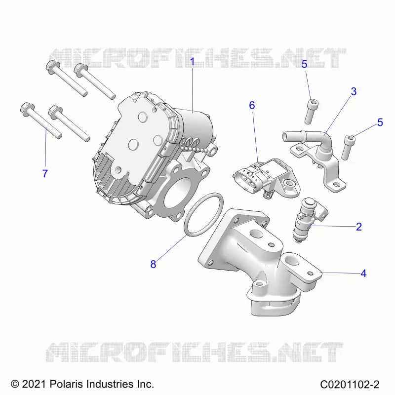 ENGINE, CORPS DE PAPILON AND FUEL RAIL