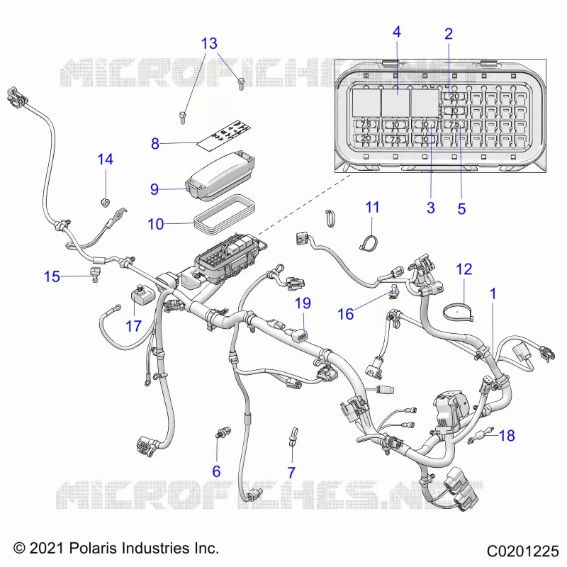 ELECTRICITE, WIRE HARNESS AND FUSES