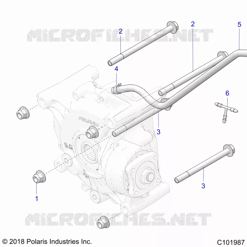 SYSTÃˆME DE TRANSMISSION, REAR GEARCASE, MOUNTING