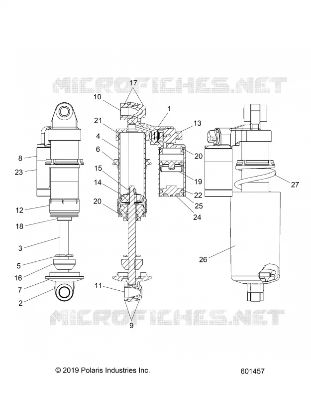 SUSPENSION, AMORTISSEUR AVANT TRACK (7044878)