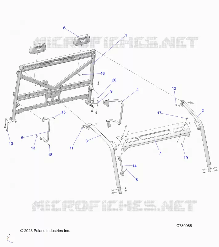 CHASSIS, CAB CADRE
