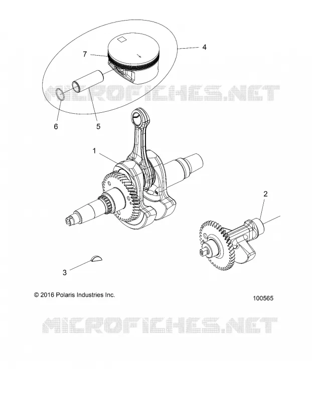 ENGINE, VILEBREQUIN, PISTON AND BALANCE SHAFT