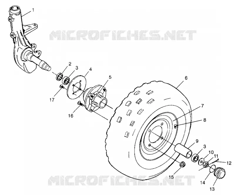ROUE AVANT Trail Boss W97AA25C (4940574057B005)