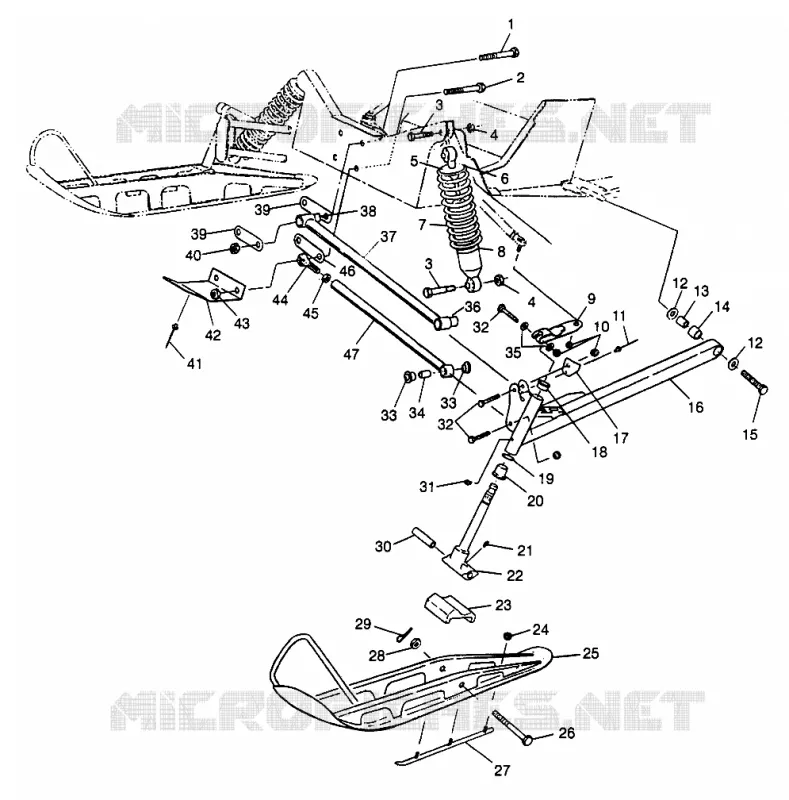 SUSPENSION AVANT AND SKI TRAN SPORT 0970143 AND EUROPEAN TRAN SPORT E970143 (4938293829B002)