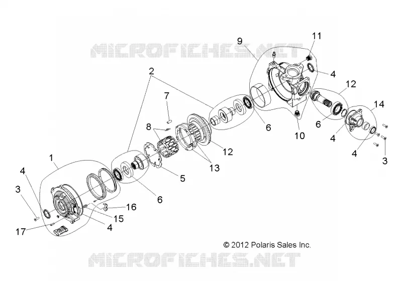 SYSTÈME DE TRANSMISSION, FRONT PONT INTERNALS