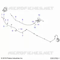 FREIN ARRIERE BRAKE LINE AND PARK BRAKE