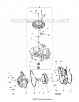 MOTEUR, STATOR COVER AND VOLANT MOTEUR