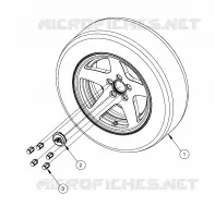 ROUES, OPTIONS, ROUE, 14 INCH POLISHED ALUMINUM 5 BOLT