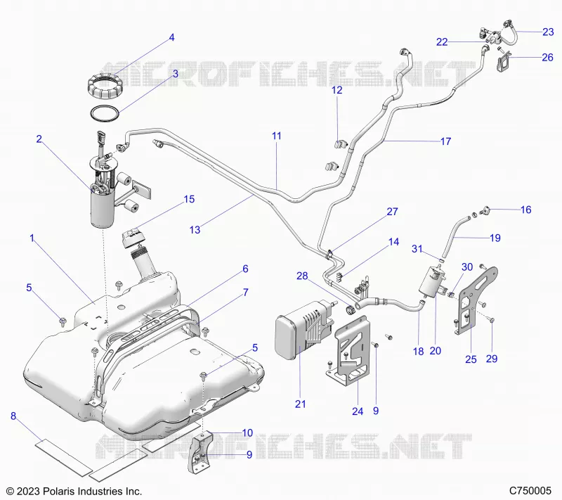 SYSTÃˆME D'ALIMENTATION, EVAP FUEL TANK ASM.