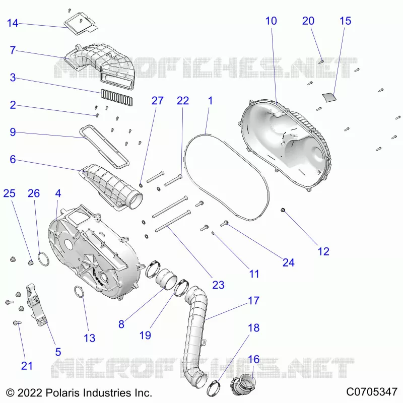SYSTÃˆME DE TRANSMISSION, CLUTCH COVER AND DUCTING