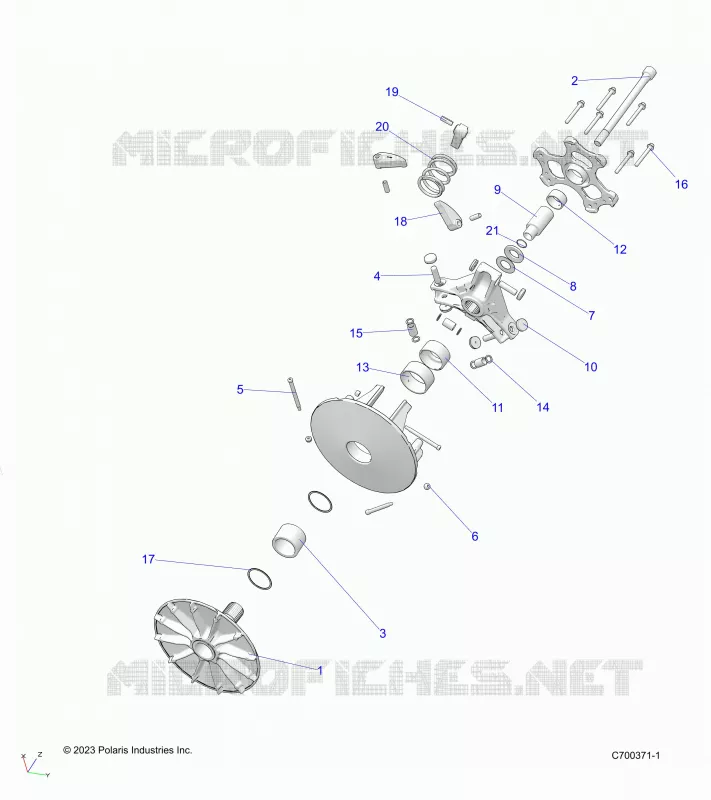 SYSTÃˆME DE TRANSMISSION, PRIMARY CLUTCH