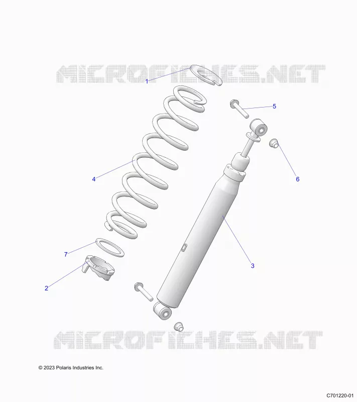 SUSPENSION, REAR SUPPORT AMORTISSEUR 