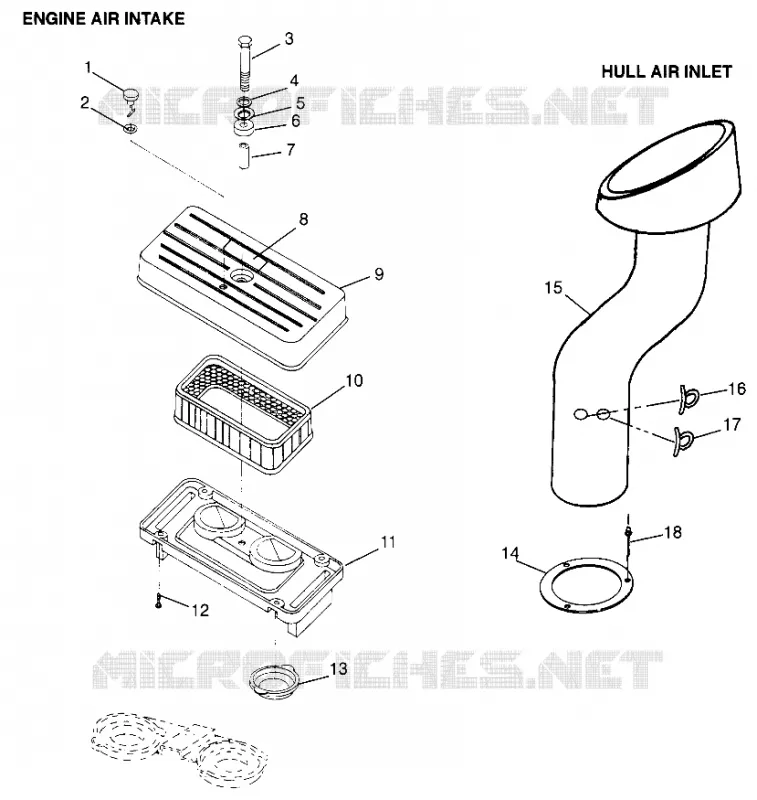 PRISE D'AIR/CONDUIT D'ADMISSION (Intl. SL 700/Intl. DELUXE) Intl. SL 700 I (4940874087B010)