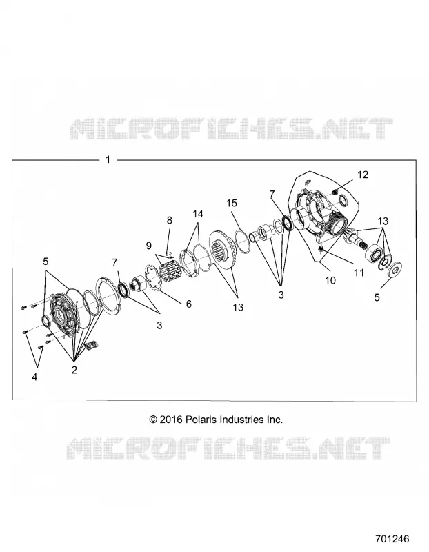 SYSTÈME DE TRANSMISSION, FRONT GEARCASE