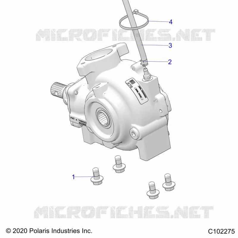 SYSTÃˆME DE TRANSMISSION, GEARCASE MOUNTING, FRONT