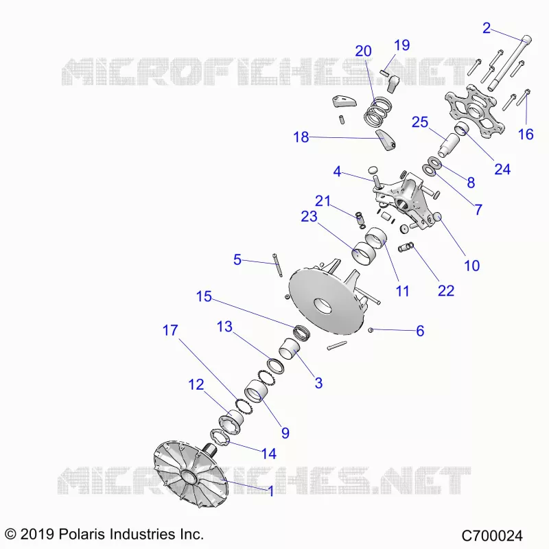 SYSTEME DE TRANSMISSION, PRIMARY CLUTCH