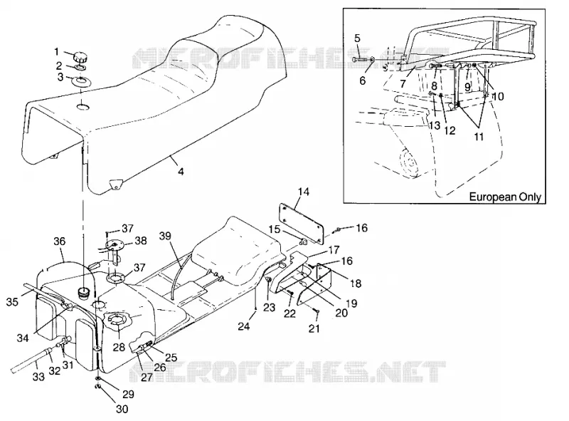 SIEGE ET RESERVOIR CLASSIC TOURING 0963365 and EUROPEAN CLASSIC TOURING E963 (4933623362A009)
