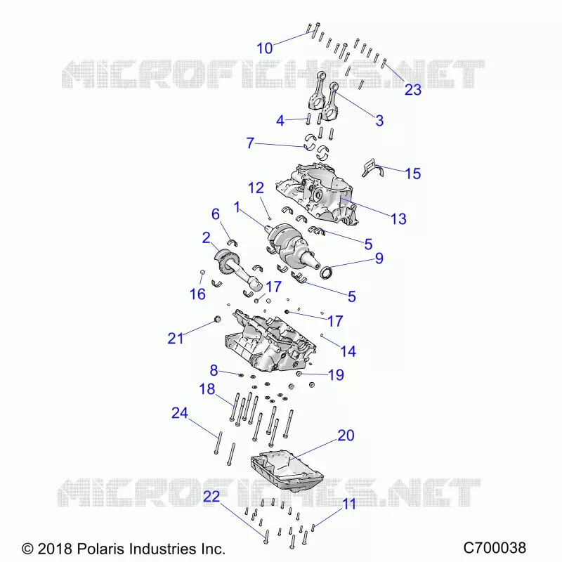 CARTERS MOTEUR AND CRANKSHAFT