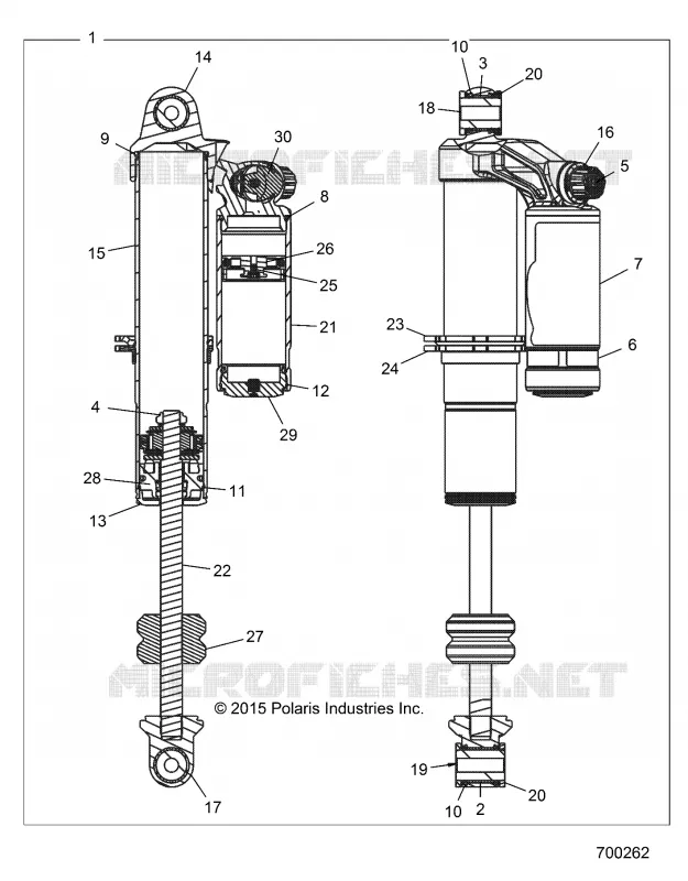 SUSPENSION AVANT SHOCK INTERNALS
