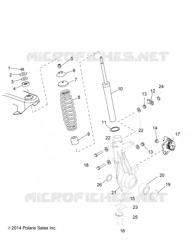 SUSPENSION, JAMBE DE FORCE AVANT