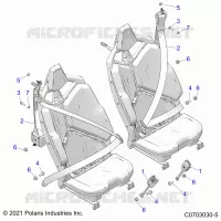 SIEGE BELT MOUNTING, REAR, STANDARD