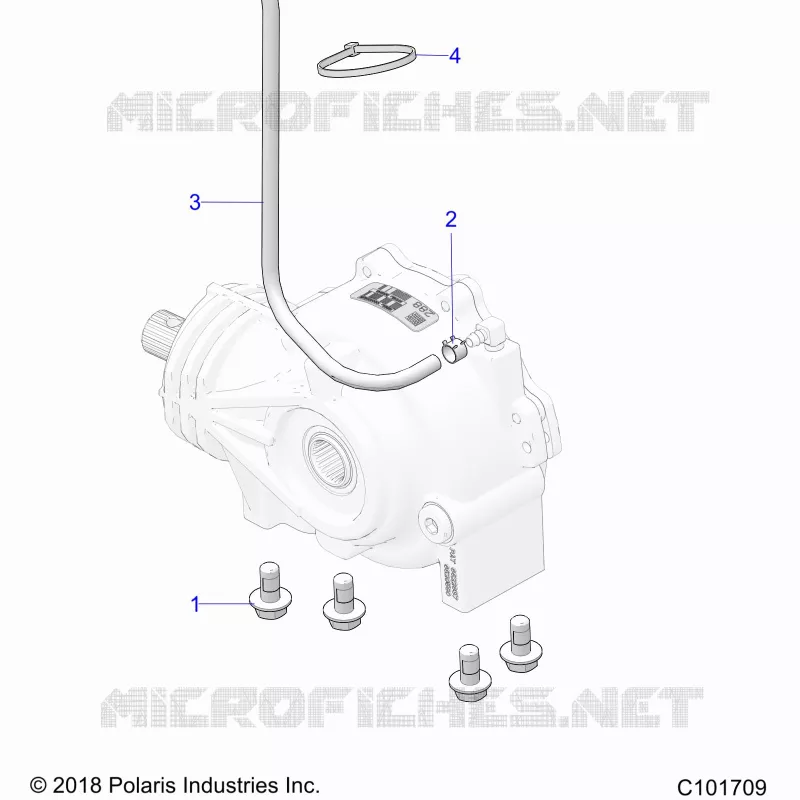 SYSTÃˆME DE TRANSMISSION, GEARCASE MOUNTING, FRONT