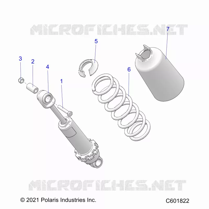 SUSPENSION, AMORTISSEUR AVANT TRACK
