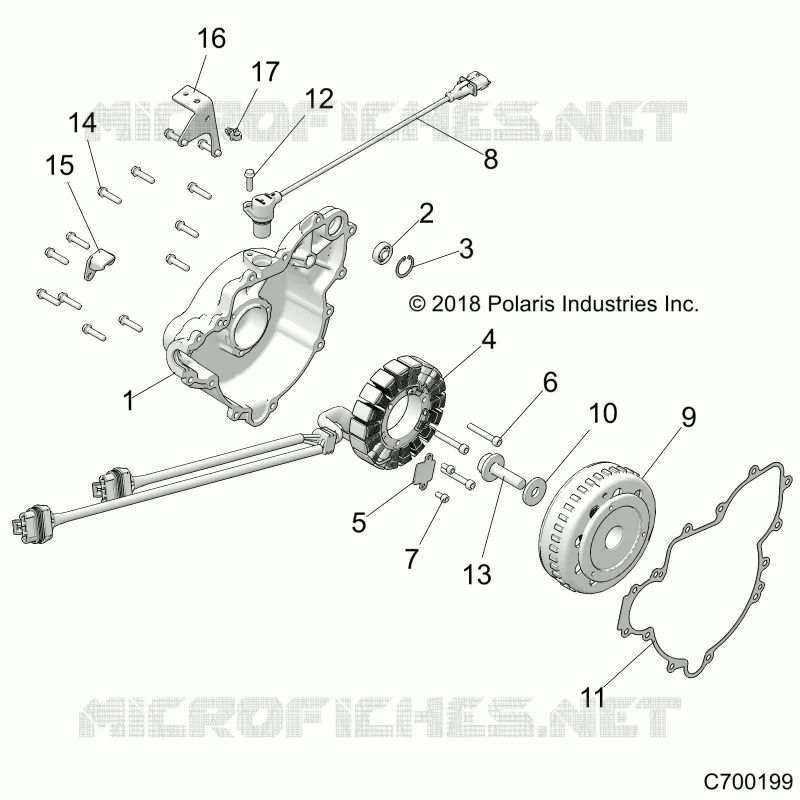 ENGINE, STATOR AND VOLANT MOTEUR