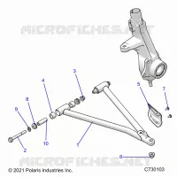 SUSPENSION, A-ARM AND SUPPORT MOUNTING