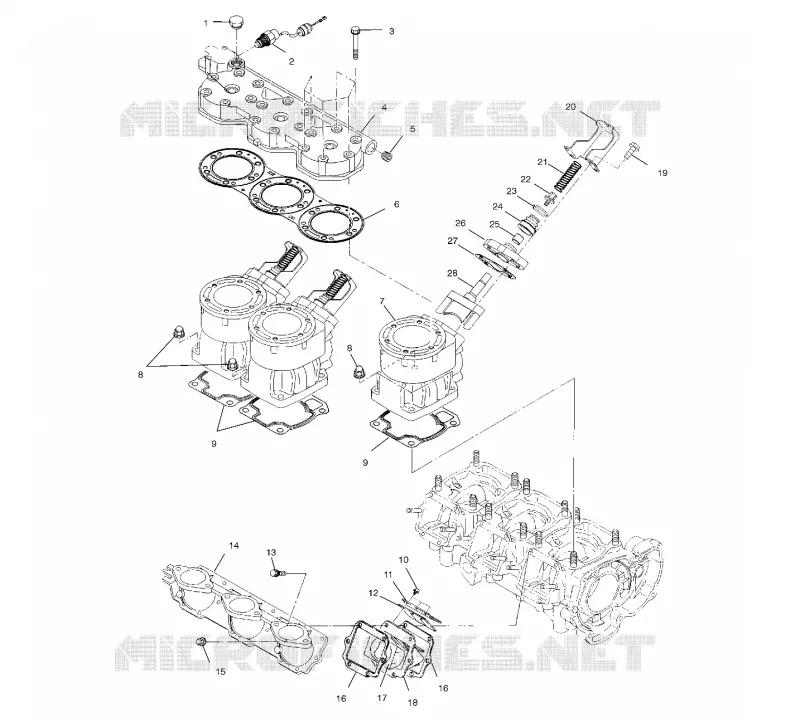 CYLINDER, HEAD   ECHAPPEMENT SOUPAPES