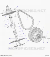 SYSTÃˆME DE TRANSMISSION, SECONDARY CLUTCH