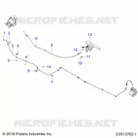 FREIN ARRIERE BRAKE LINE AND PARK BRAKE