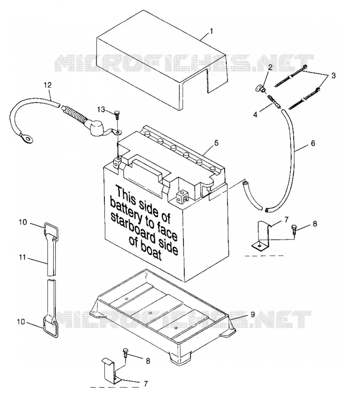 SUPPORT BATTERIE SL 780 B974088 and Intl. SL 780 I974088 (4940924092B007)